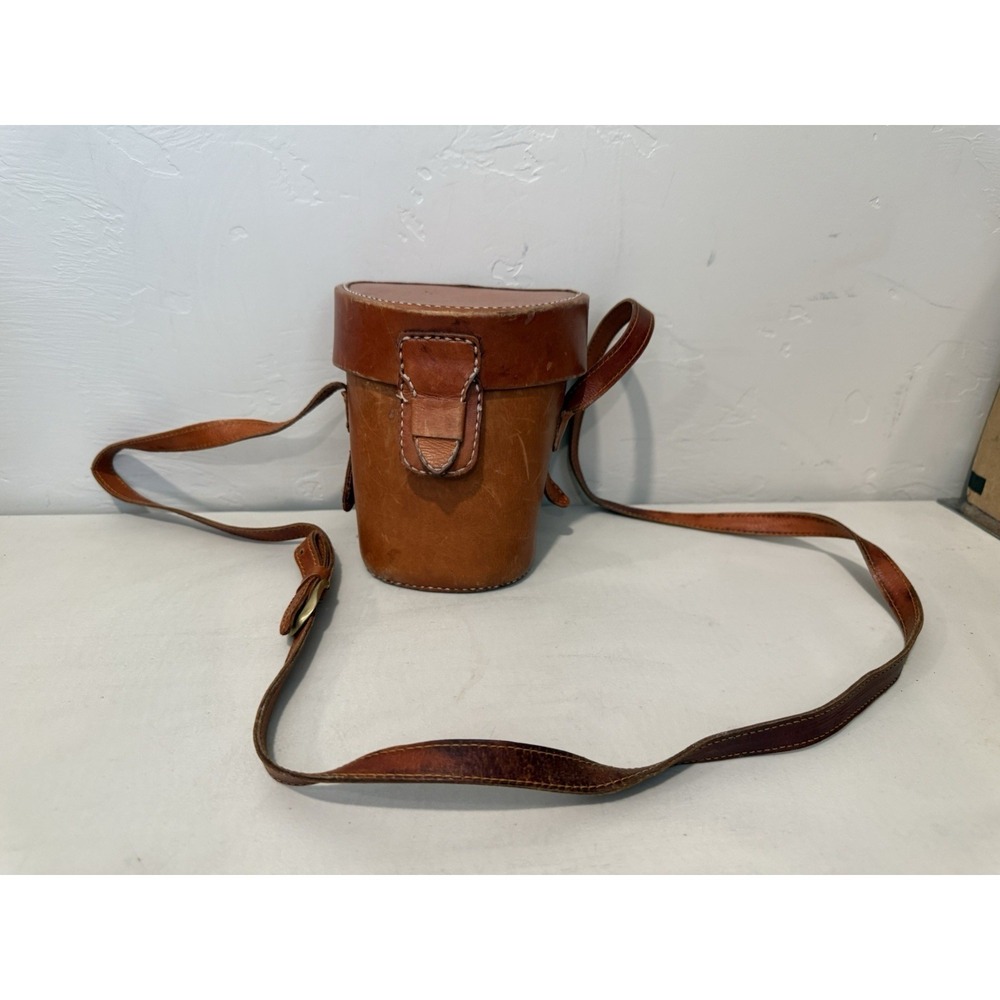Vintage Genuine Leather Motorcycle/Bicycle Handlebar Saddlebag & Shoulder Strap